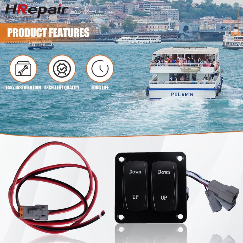 HRepair Trim Tab Switch (Double Rocker) Replacement Lenco Trim tab