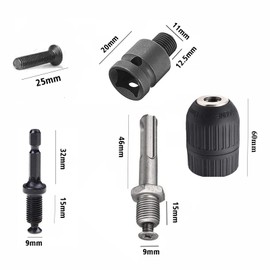 Secwell Keyless Chuck with SDS Plus Adapter 2 mm - 13 mm Keyless Chuck 1/2-20UNF