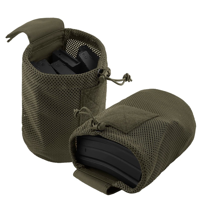KRYDEX GEAR Tactical Dump Pouch, Molle Foldable Mag Bag Net