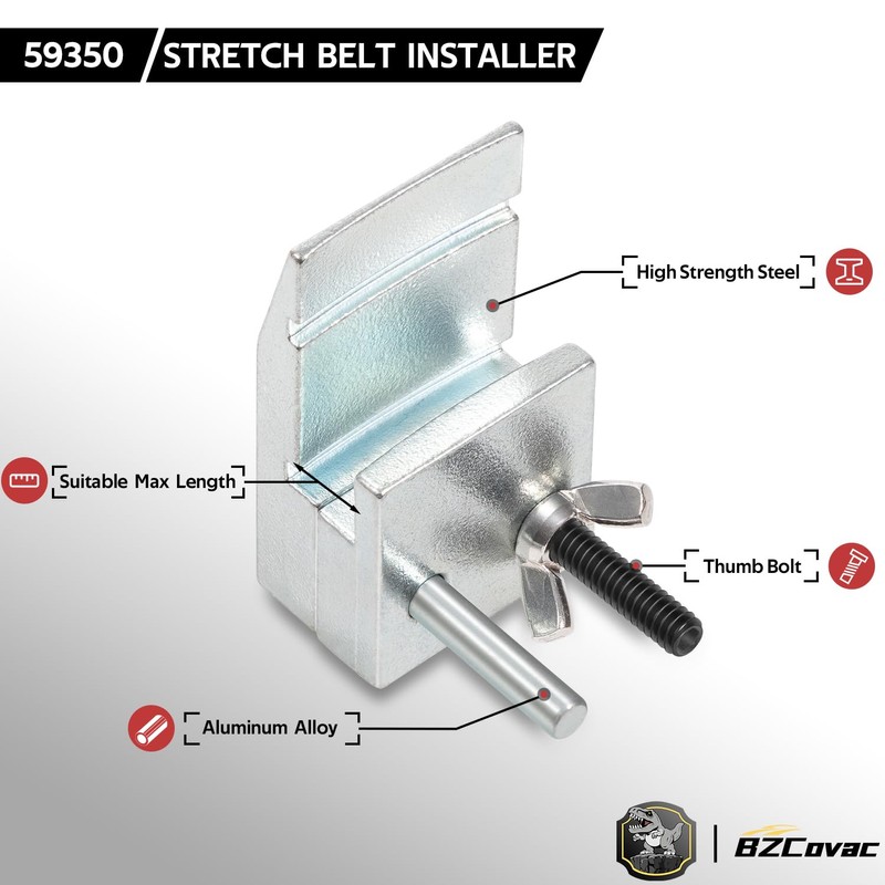 59350 Stretch Belt Installer for Extra-Deep Double Pulleys, Works on