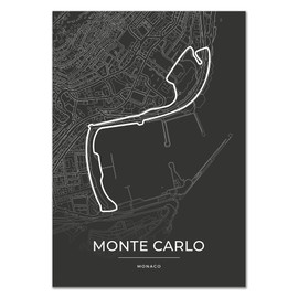 Vacentures Monaco Racing Track Poster - Gift for Motorsport Fans (21 x 30 cm (A4))