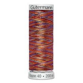 No.40 Sulky Rayon Maschinen-Stickgarn, Marineblau, Orange, 200 m