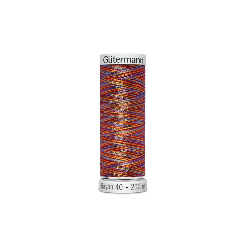 No.40 Sulky Rayon Maschinen-Stickgarn, Marineblau, Orange, 200 m