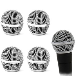Cionyce 4 Pack SM58 Microphone Head Replacement Standard Size Grille Mic replacement with Foam