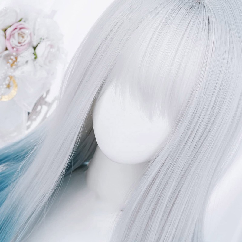 Gradient Wig Long Full Wig Cosplay Bob Wig for Women