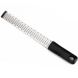 Cheese Grater, 10 Inch x 1 Inch Stainless Steel Vegetables Zester with Rubber Handle for Vegetables, Cheese, Fruits and Lemon (25cm)