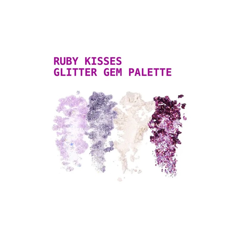 Paleta De Sombras Ruby Kisses Glitter 4 tonos Morados Gem