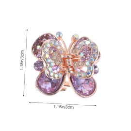 Healeved Butterfly Rhinestone Hair Claw Clip Medium Size Hair Clip for Women Sparkle Design Styling and Casual Wear