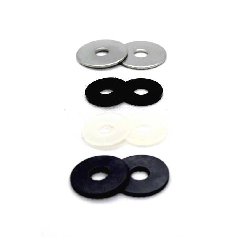 M6 Penny Washers Rubber/Nylon White or Black / A2 Stainless