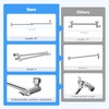 18'' Shower Head Extension Arm, Anti-Leak Adjustable Shower Arm Extender