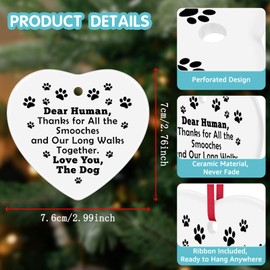 Dog Owner Gifts for Women Men Dog Lovers Gifts Dog Ceramic Ornament Keepsake Sign for Dog Mum Dog Dad Christmas Thanksgiving Birthday Mothers Day from Dog