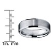 Metal Masters 6MM High Polish/Matte Finish Tungsten Ring, Bands Size