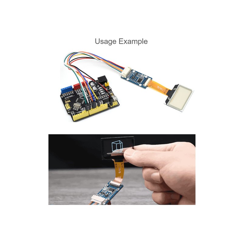 1.51inch Transparent OLED Display Module 128×64 Resolution Light Blue Color