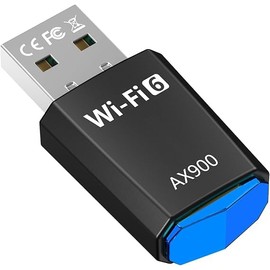 AX900 USB Dual Band WiFi Adapter 2.4GHz/5GHz with Built-in Driver, USB 6 WiFi Adapter for PC/Desktop/Laptop, Compatible with Windows 11/10/8.1/8/7
