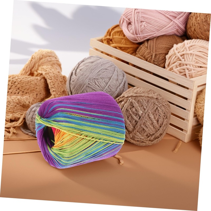 NUOBESTY 1 Roll Cotton Yarn Knitting Yarn Material Dyed for