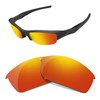 HiCycle2 Mirrored Polarized Replacement Lenses for Oakley Flak Jacket Sunglasses,