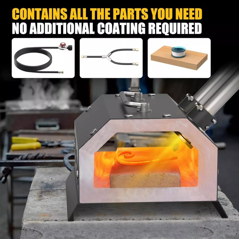 MMasters Double Burner Propane Forge for Home＆Professional, Gas Forge-Efficient Heating