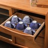 Selamica Ceramic 8 oz Cappuccino Cup Set with Saucers, Espresso