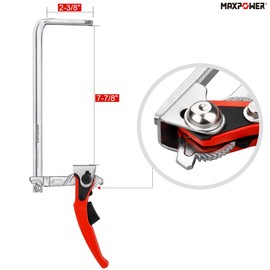 MAXPOWER Ratcheting Table Clamp, Quick Release Clamp For MFT and Guide Rail System, Bar Clamp with 7 7/8" Capacity x 2 3/8" Throat Depth, 530 lbs Clamping Force - 2 Pack