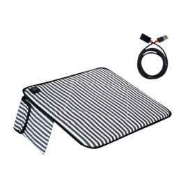 Perfk Heated Seat Cushion Electric Heated Seat Pad Cartoon Warmer Chair Cushion USB Heated Mat Heating Pad for Travel Office Gifts, Blue