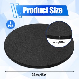 Exclaith 6 Pack Oil Drain Splash Pad 15 inch Round Drain Pan, Black