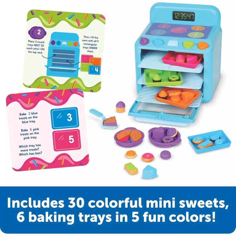 Learning Resources Sorting Sweets Mini Oven Set Pretend Play Food