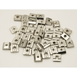 3030 Series T Nuts T Slot Nuts Square Hammer Head Fastener Nut for Aluminum Profile Accessories, M8 40 Pcs