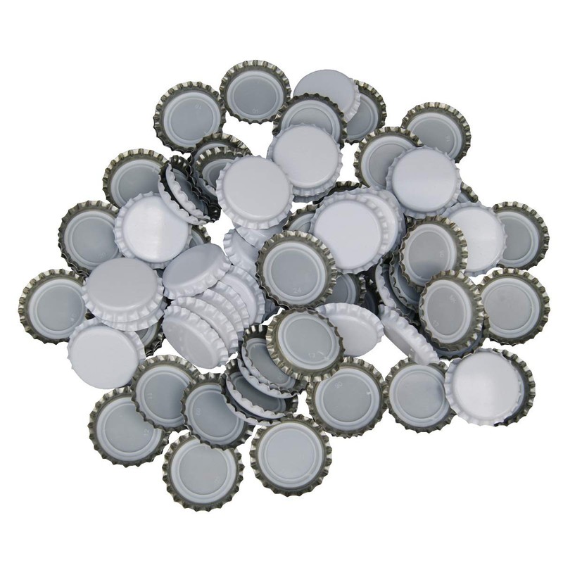 BALLIIHOO Pack of 250 Crown Bottle Caps - White
