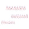 24Pcs French Tip Press on Nails Medium, GRITOSE Acrylic Fake