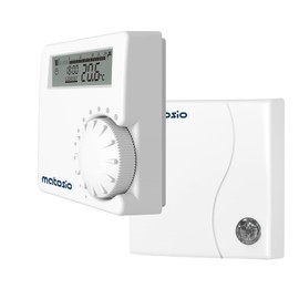 Matosio TH611 Digital Programmable Wireless Thermostat Heater with Receiver, Boiler Thermostat, Room Thermostat, Wall Mounted, White