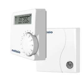 Matosio TH611 Digital Programmable Wireless Thermostat Heater with Receiver, Boiler Thermostat, Room Thermostat, Wall Mounted, White