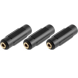 SAISN 3.5mm Stereo Jack to 3.5mm Stereo Jack Adapter Connectors Stereo Coupler Female to Female Gold Plated (Pack of 3)