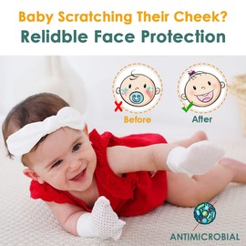 Newborn Anti-Scratch Mittens - No Scratch Baby Gloves for 0-6 Months Boys & Girls (6 Pairs)