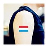 Womaha 30 Sheets Temporary Luxembourg Flag Tattoos for Kids Adults