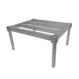 Channel ADE2024KD Heavy-Duty Dunnage Rack, Knock Down Series - 2200 lb. Capacity, 20" D x 24" W x 12" H, Aluminum, For Walk-In Freezers, Refrigerators and Dry Storage Areas, NSF, Made in USA