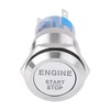 QANYEGN Push Button Start Switch, Engine Start Button, 12V White