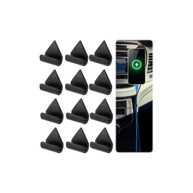 12Pzs Clips Cables Moldura Coche Organizador Cables Dashcam