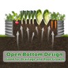 OUSHENG 4x4x1ft Round Galvanized Raised Garden Beds Outdoor, Steel Fire