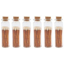 River Birch Decorative Matches in a Bottle with Striker - Cute & Colored Matches - 6 Bottles, Espresso Brown and White, 120 Matches