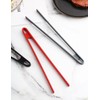 Luvilly 3Pcs Silicone Trivet Tongs Silicone Toast Tongs Silicone Tongs