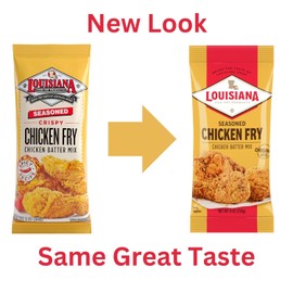 Louisiana Seasoned Chicken Fry Batter 9 oz (Pack of 3) - Crispy Southern Coating Mix for Fried Chicken - Delicious and Convenient Coating Filled with Cajun Flavor - Easy to Make Recipe - Just Add Water
