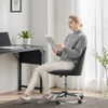 Simple Deluxe Armless Office Desk Chair, Modern Cute Swivel Vanity