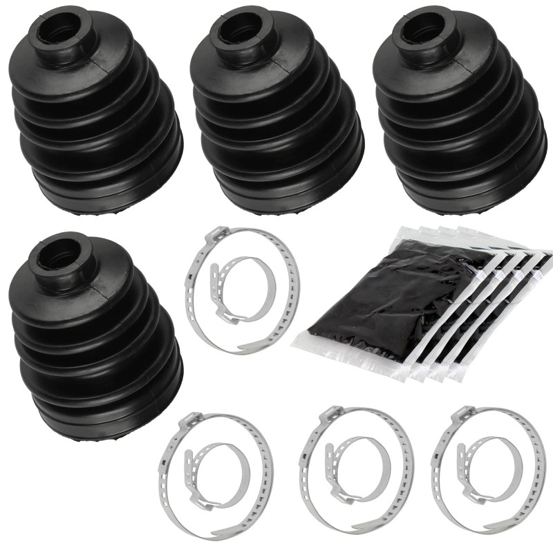 Caltric 2 Rear Axle Inner Outer CV Boot Kit for