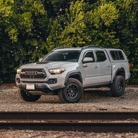 RockTrix RT111 18 inch Wheel Compatible with 2001+ Toyota Tacoma 6x5.5" (6x139.7) Bolt Pattern, 18x9 (-12mm Offset), 106.1mm Bore, Matte Black, Also fits 2002+ 4Runner, FJ Cruiser, 99-06 Tundra