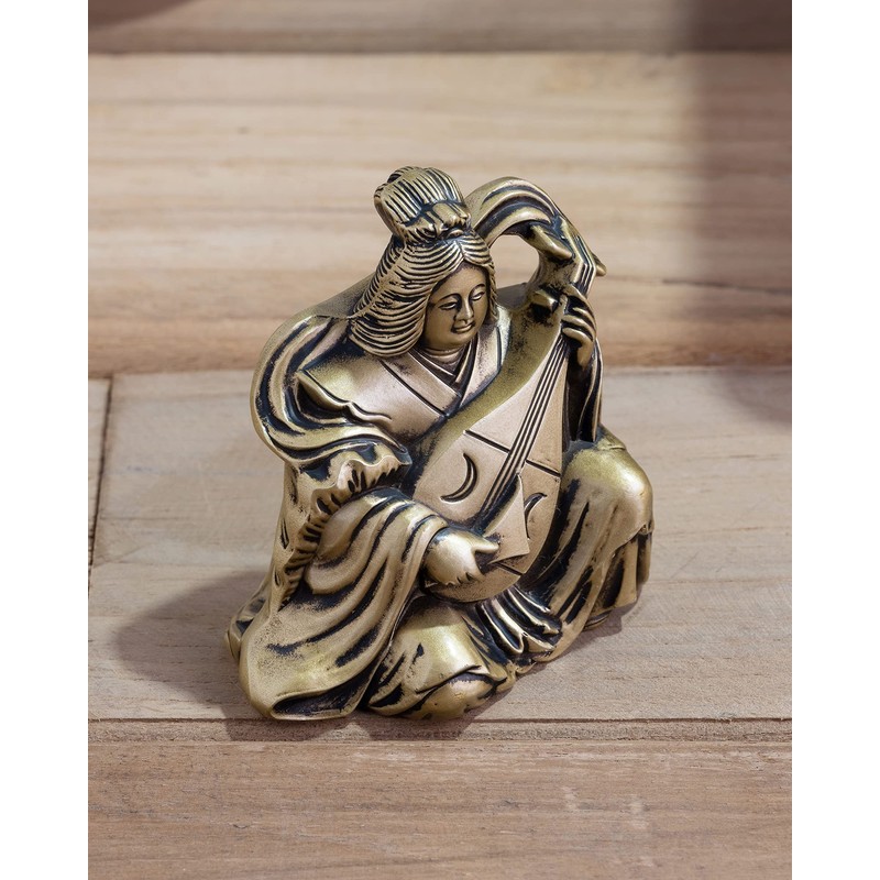Kaikun Seven Lucky Gods, Benzaiten, Silky Gold, Buddhist Master: Hideun