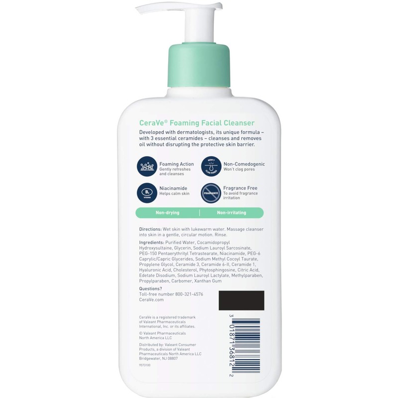 CeraVe Foaming Facial Cleanser 12 oz (Pack of 4)