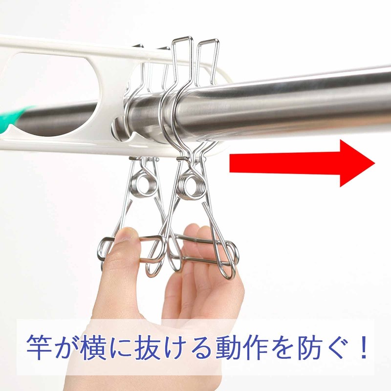 Shimomura Planning 36257 Double Pinch Rod Prevention, Stainless Steel, Set