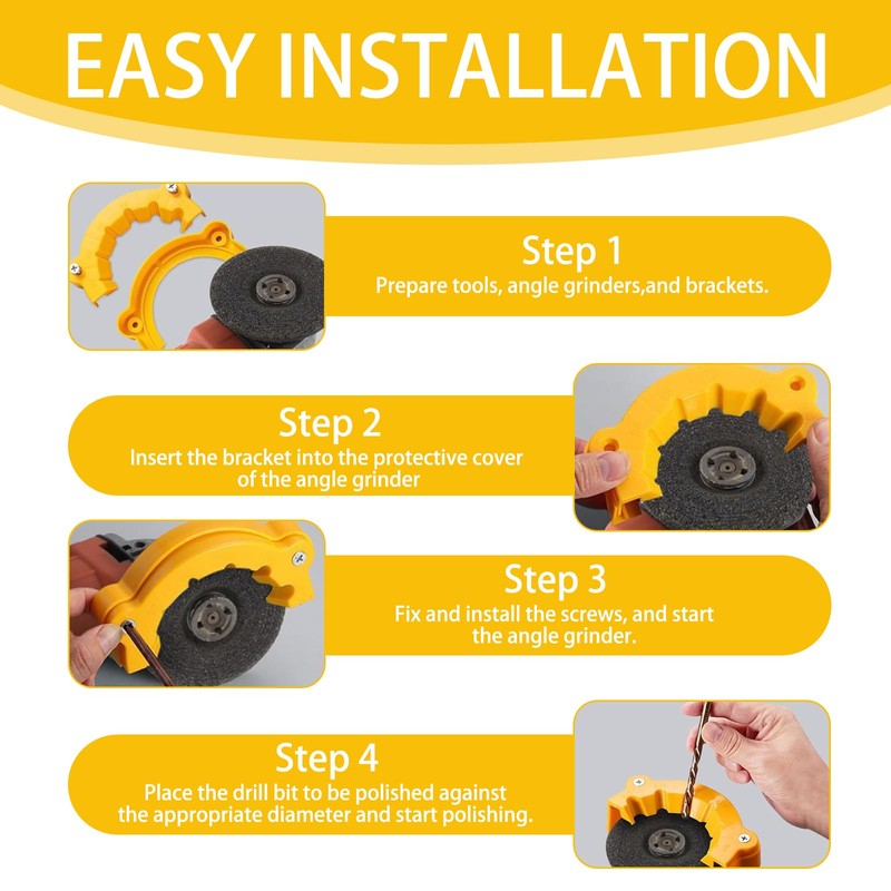 3PCS Drill Bit Sharpener for Angle Grinder, Professional Tool for