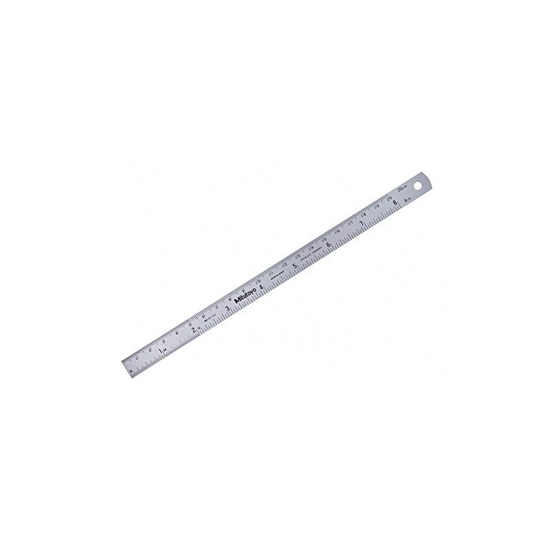 Mitutoyo 182-303, 8"/200mm Semi-Flexible Rule, (1/16, 1/32, 1/64", 1mm, 0.5mm),