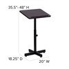 Flash Furniture Adjustable Height Metal Lectern